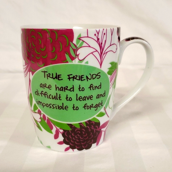 12 OZ. Replacement Floral  "TRUE FRIENDS" Mug Pier 1 by: Mud Pie 🥧 - Picture 1 of 5